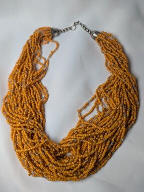 Orange Beaded Necklace